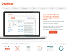 Tablet Screenshot of deadlines.com